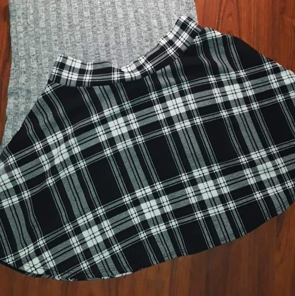 Free Kisses Dresses & Skirts - Plaid Skater Skirt